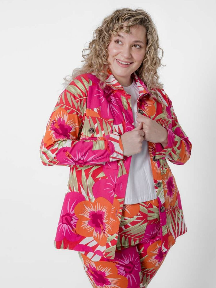 Chaqueta - Estampada fucsia