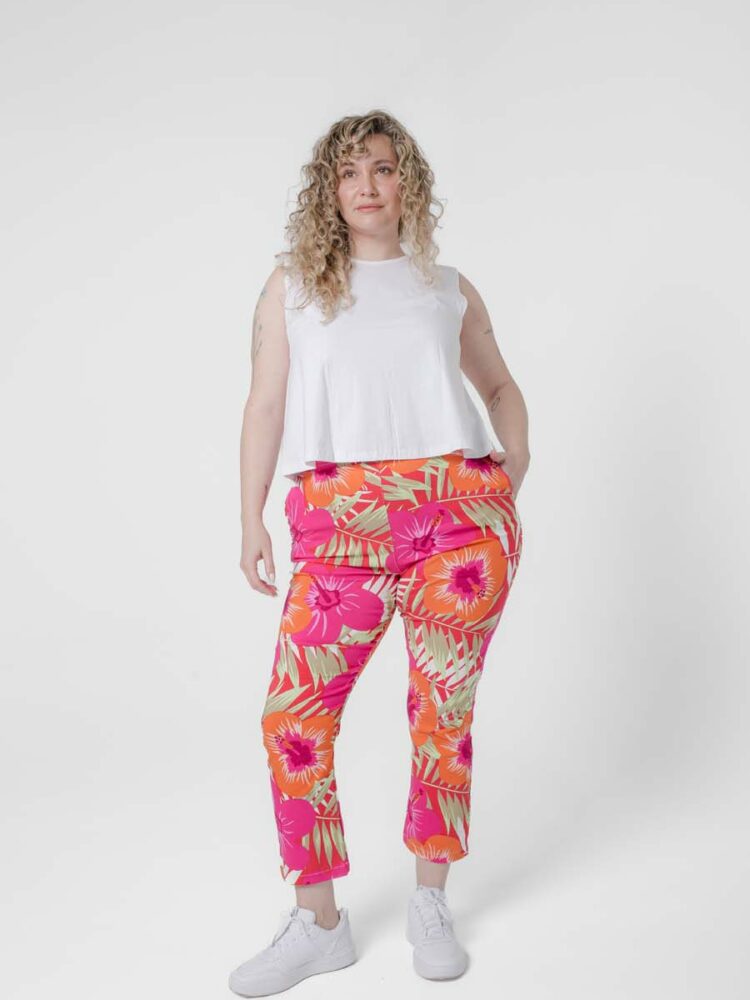 Pantalón Torla clásico - Estampado fucsia